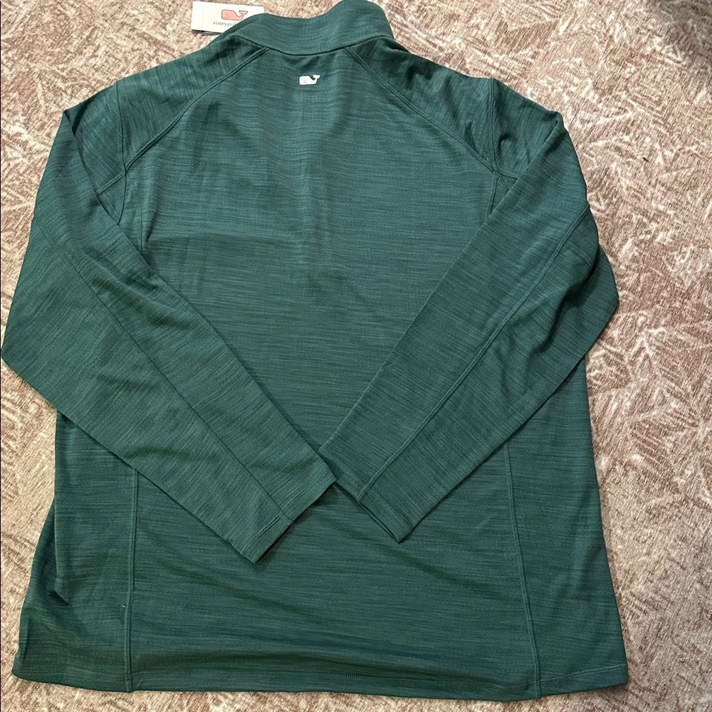 Men’s Vineyard Vines quarter zip Forest Green Pullover size XL NWT - Picture 9 of 10